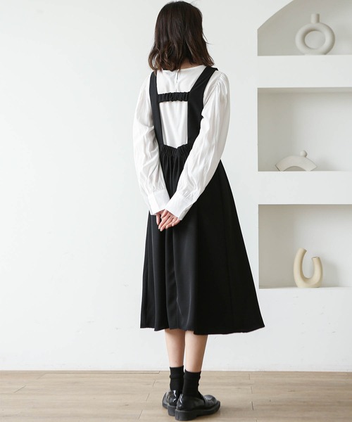 MAISON DE THERESE（メゾン ド テレーズ）の「トップス+ワンピース ２点セット（セットアップ・レディース・ブラック/ネイビー/ブラウン・FREE）」の6枚目の写真