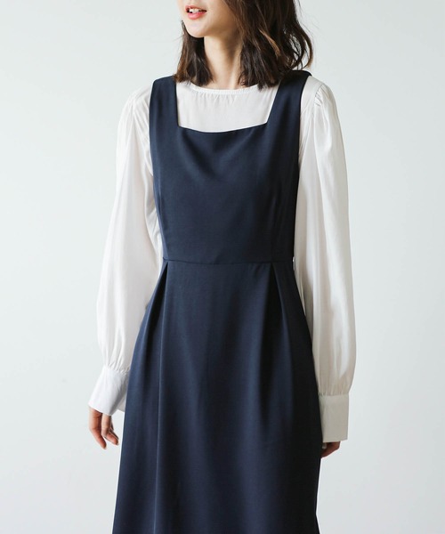 MAISON DE THERESE（メゾン ド テレーズ）の「トップス+ワンピース ２点セット（セットアップ・レディース・ブラック/ネイビー/ブラウン・FREE）」の8枚目の写真
