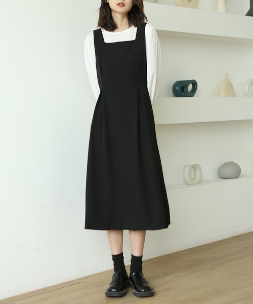 MAISON DE THERESE（メゾン ド テレーズ）の「トップス+ワンピース ２点セット（セットアップ・レディース・ブラック/ネイビー/ブラウン・FREE）」の10枚目の写真