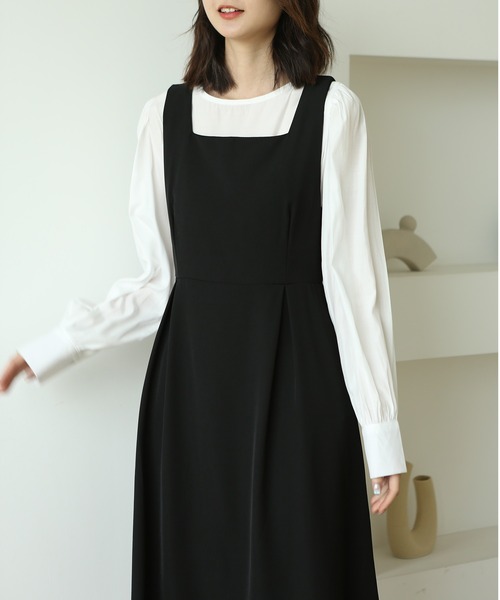MAISON DE THERESE（メゾン ド テレーズ）の「トップス+ワンピース ２点セット（セットアップ・レディース・ブラック/ネイビー/ブラウン・FREE）」の12枚目の写真