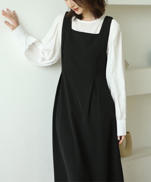 MAISON DE THERESE（メゾン ド テレーズ）の「トップス+ワンピース ２点セット（セットアップ・レディース・ブラック/ネイビー/ブラウン・FREE）」の13枚目の写真