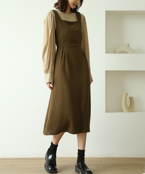 MAISON DE THERESE（メゾン ド テレーズ）の「トップス+ワンピース ２点セット（セットアップ・レディース・ブラック/ネイビー/ブラウン・FREE）」の22枚目の写真