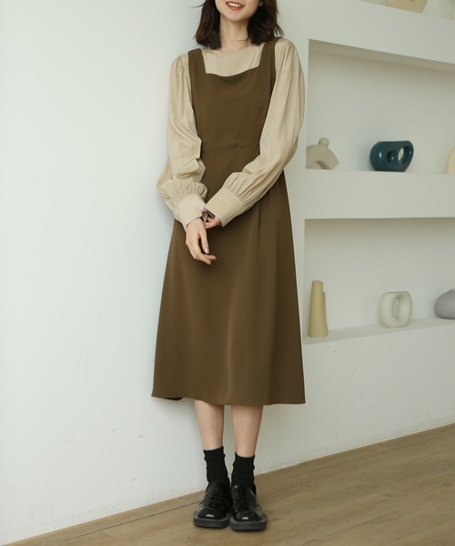 MAISON DE THERESE（メゾン ド テレーズ）の「トップス+ワンピース ２点セット（セットアップ・レディース・ブラック/ネイビー/ブラウン・FREE）」の20枚目の写真