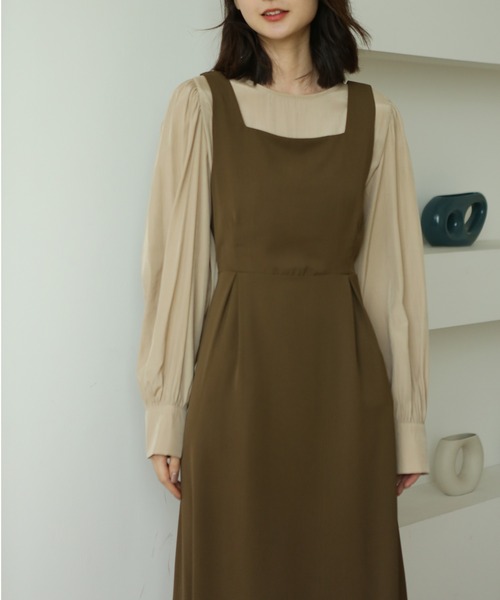 MAISON DE THERESE（メゾン ド テレーズ）の「トップス+ワンピース ２点セット（セットアップ・レディース・ブラック/ネイビー/ブラウン・FREE）」の21枚目の写真