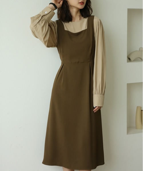 MAISON DE THERESE（メゾン ド テレーズ）の「トップス+ワンピース ２点セット（セットアップ・レディース・ブラック/ネイビー/ブラウン・FREE）」の17枚目の写真