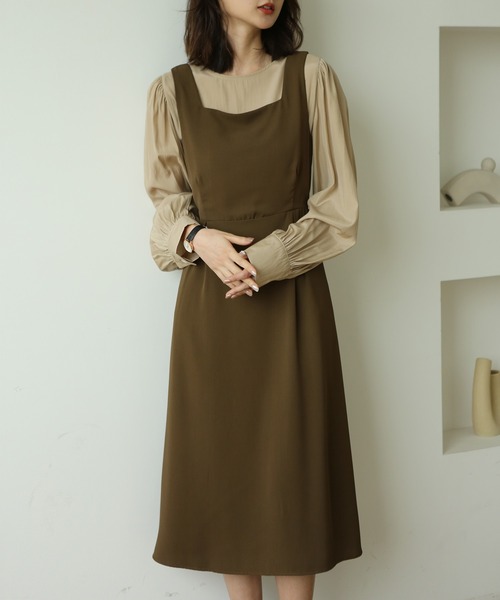 MAISON DE THERESE（メゾン ド テレーズ）の「トップス+ワンピース ２点セット（セットアップ・レディース・ブラック/ネイビー/ブラウン・FREE）」の18枚目の写真