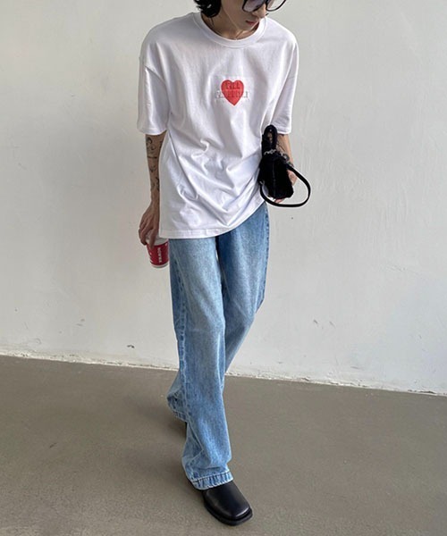 WESTBOY（ウエストボーイ）の「【WB ORIGINALS】Logo Print Drop Shoulder T-shirt WOG22S2TP02（Tシャツ/カットソー・メンズ・グレー/ホワイト・M/L/XL）」の3枚目の写真