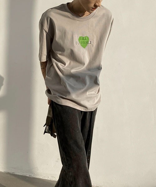 WESTBOY（ウエストボーイ）の「【WB ORIGINALS】Logo Print Drop Shoulder T-shirt WOG22S2TP02（Tシャツ/カットソー・メンズ・グレー/ホワイト・M/L/XL）」の9枚目の写真