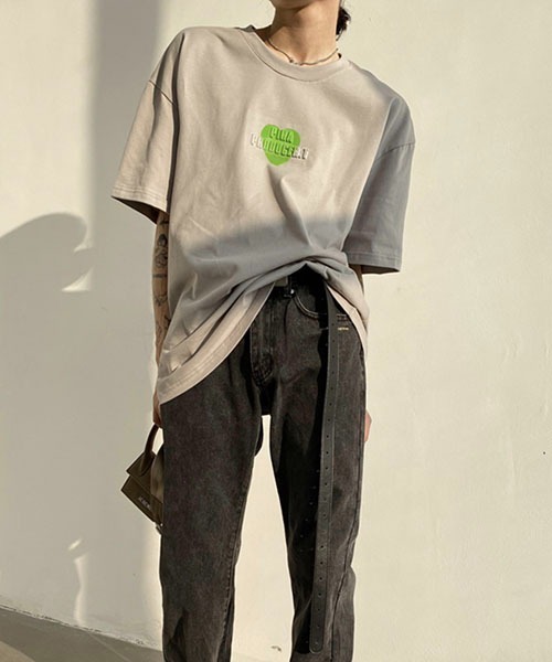 WESTBOY（ウエストボーイ）の「【WB ORIGINALS】Logo Print Drop Shoulder T-shirt WOG22S2TP02（Tシャツ/カットソー・メンズ・グレー/ホワイト・M/L/XL）」の11枚目の写真