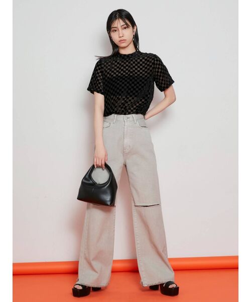 EMODA（エモダ）の「ラウンドハンドルハンドバッグ（ハンドバッグ・レディース・ホワイト/ブラック/イエロー・FREE）」の19枚目の写真