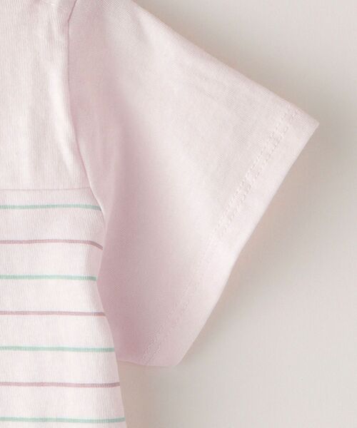 SHIPS（シップス）の「SHIPS KIDS:マリン ボーダー 半袖 TEE(80～90cm)（Tシャツ/カットソー・キッズ・ピンク/ブルー系その他/オフホワイト・80/90）」の6枚目の写真