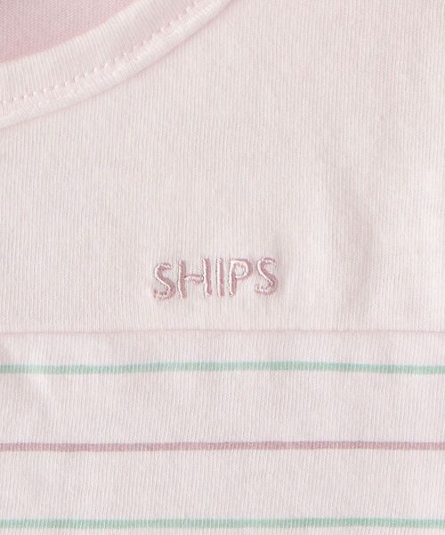 SHIPS（シップス）の「SHIPS KIDS:マリン ボーダー 半袖 TEE(80～90cm)（Tシャツ/カットソー・キッズ・ピンク/ブルー系その他/オフホワイト・80/90）」の9枚目の写真