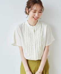 le.coeur blanc | フロントフリルフレンチシャツ(シャツ/ブラウス)