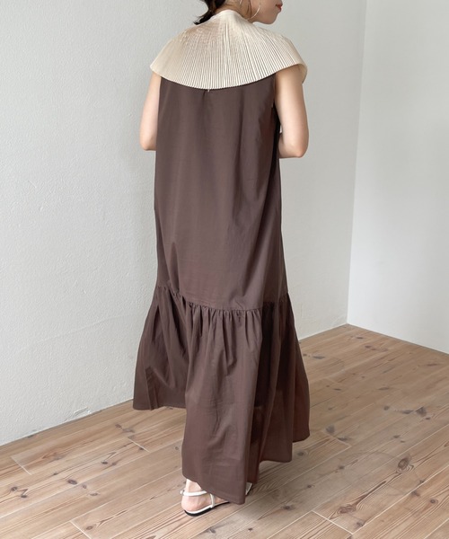wee9s（ウィークス）の「mulch scene pleats collar / マルチシーンプリーツカラー付け襟（付け襟・レディース・ベージュ/アイボリー/ブラック・FREE）」の18枚目の写真