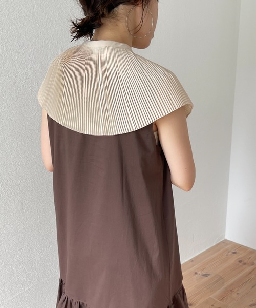 wee9s（ウィークス）の「mulch scene pleats collar / マルチシーンプリーツカラー付け襟（付け襟・レディース・ベージュ/アイボリー/ブラック・FREE）」の21枚目の写真