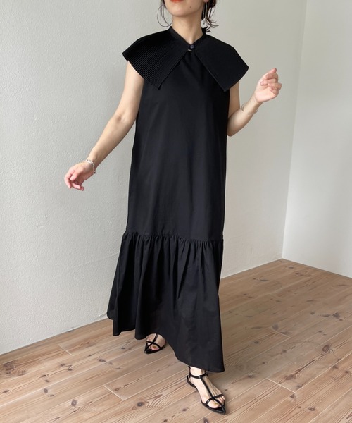 wee9s（ウィークス）の「mulch scene pleats collar / マルチシーンプリーツカラー付け襟（付け襟・レディース・ベージュ/アイボリー/ブラック・FREE）」の13枚目の写真