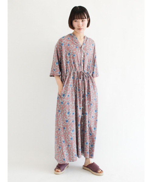 sm2rhythm(サマンサモスモスリズム)の「ウエスト紐通しワンピース(ワンピース・レディース・ベージュ/オレンジ/グリーン・フリ-)」の3枚目の写真