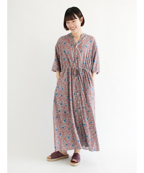 sm2rhythm(サマンサモスモスリズム)の「ウエスト紐通しワンピース(ワンピース・レディース・ベージュ/オレンジ/グリーン・フリ-)」の8枚目の写真