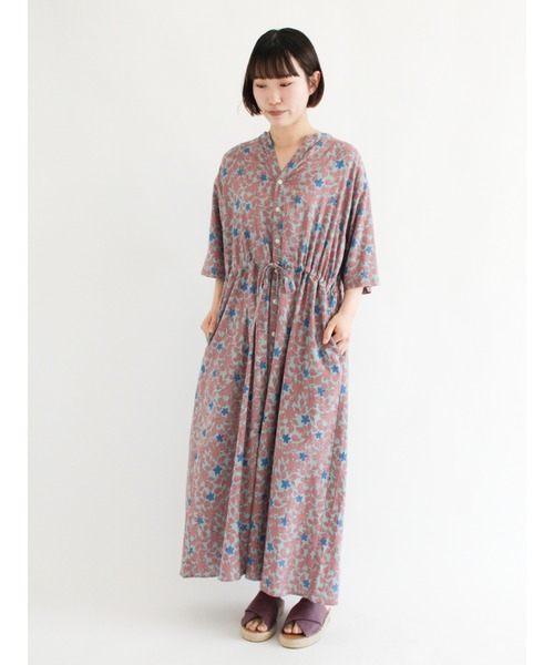 sm2rhythm(サマンサモスモスリズム)の「ウエスト紐通しワンピース(ワンピース・レディース・ベージュ/オレンジ/グリーン・フリ-)」の9枚目の写真