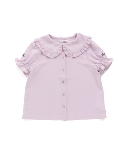 JENNI love（ジェニィラブ）の「フリル付きビッグカラーブラウス（シャツ/ブラウス・キッズ・ラベンダー/オフホワイト/サックスブルー・150cm/160cm/140cm/130cm）」の3枚目の写真