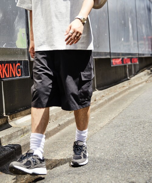 FREAK'S STORE（フリークスストア）の「WEB限定 ドライタッチ イージーカーゴショーツ/リップストップ（カーゴパンツ・メンズ・ブラック/ベージュ/オリーブ/ネイビー・SMALL/MEDIUM/LARGE）」の20枚目の写真