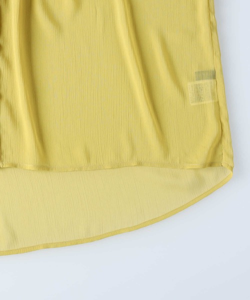 HONEYSUCKLE ROSE（ハニーサックルローズ）の「【HONEYSUCKLE ROSE】楊柳フレンチスリーブシャツ（シャツ/ブラウス・レディース・イエロー/ブラック/ブラウン・L/M）」の22枚目の写真