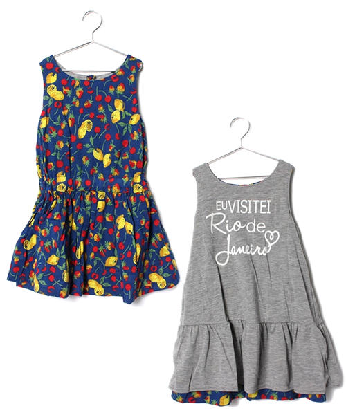 GLOBAL WORK（グローバルワーク）の「15SS リバーシブルワンピース/557777（ワンピース・キッズ・ネイビー/ブルー/ピンク/ブルー系その他/グレー/ピンク系その他・X-LARGE/LARGE/MEDIUM/SMALL）」の2枚目の写真