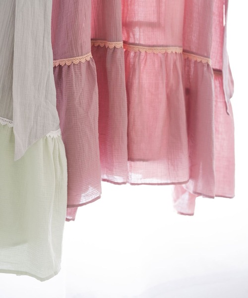 bijorie(ビジュリィ)の「【bijorie】八木アリサさんコラボ/ワンマイルリボンワンピース(ルームワンピース・レディース・サーモンピンク/ライトグリーン・FREE)」の17枚目の写真