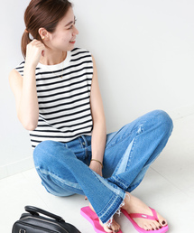 JOURNAL STANDARD relume（ジャーナルスタンダード　レリューム）の「《追加3》TCワッフルノースリーブ（Tシャツ/カットソー）」