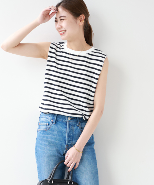 JOURNAL STANDARD relume(ジャーナルスタンダード レリューム)の「《追加3》TCワッフルノースリーブ(Tシャツ/カットソー・レディース・ブルー/ブラック/ホワイト/ベージュ/ネイビー/グレー/ホワイト系その他・FREE)」の20枚目の写真