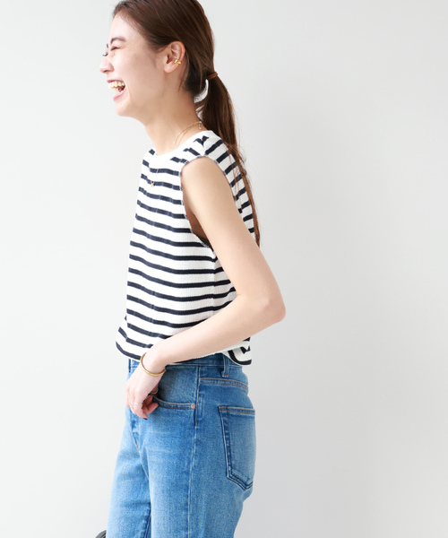 JOURNAL STANDARD relume(ジャーナルスタンダード レリューム)の「《追加3》TCワッフルノースリーブ(Tシャツ/カットソー・レディース・ブルー/ブラック/ホワイト/ベージュ/ネイビー/グレー/ホワイト系その他・FREE)」の21枚目の写真