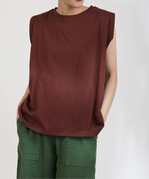 PICCIN（ピッチン）の「【日本製】タックショルダーカットソー（Tシャツ/カットソー・レディース・グレイッシュベージュ/ブラウン/オフホワイト/ブラック・M）」の19枚目の写真