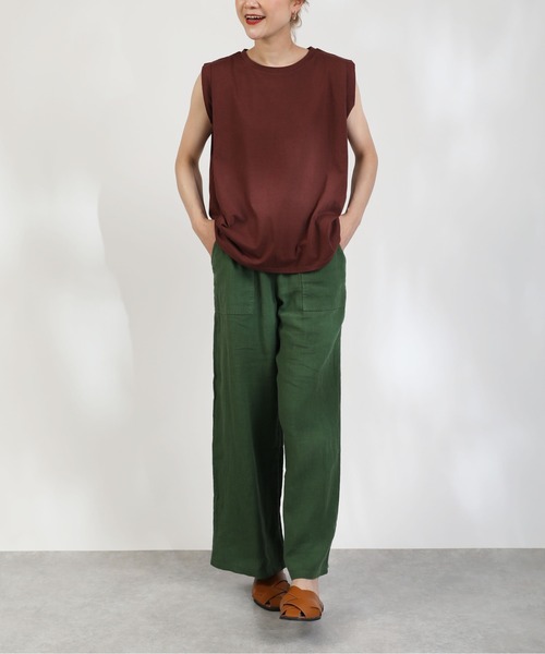 PICCIN（ピッチン）の「【日本製】タックショルダーカットソー（Tシャツ/カットソー・レディース・グレイッシュベージュ/ブラウン/オフホワイト/ブラック・M）」の20枚目の写真