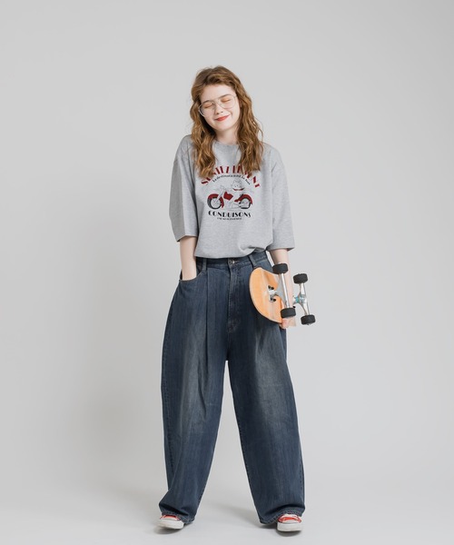 MUHET(ミュエータ)の「レトロCATTシャツ(Tシャツ/カットソー・レディース・ホワイト/ライトグレー・MEDIUM/X-LARGE)」の15枚目の写真