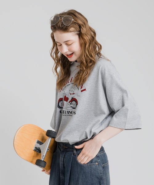MUHET(ミュエータ)の「レトロCATTシャツ(Tシャツ/カットソー・レディース・ホワイト/ライトグレー・MEDIUM/X-LARGE)」の10枚目の写真