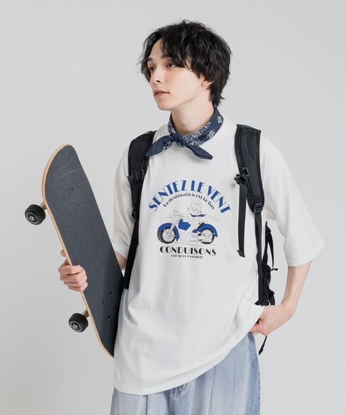 MUHET(ミュエータ)の「レトロCATTシャツ(Tシャツ/カットソー・レディース・ホワイト/ライトグレー・MEDIUM/X-LARGE)」の4枚目の写真