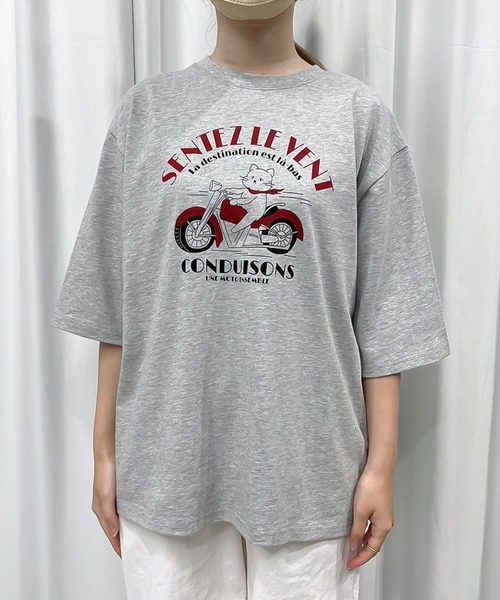 MUHET(ミュエータ)の「レトロCATTシャツ(Tシャツ/カットソー・レディース・ホワイト/ライトグレー・MEDIUM/X-LARGE)」の16枚目の写真