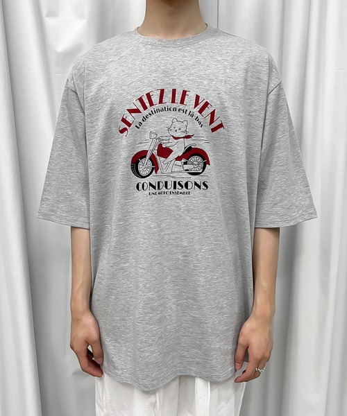 MUHET(ミュエータ)の「レトロCATTシャツ(Tシャツ/カットソー・レディース・ホワイト/ライトグレー・MEDIUM/X-LARGE)」の7枚目の写真