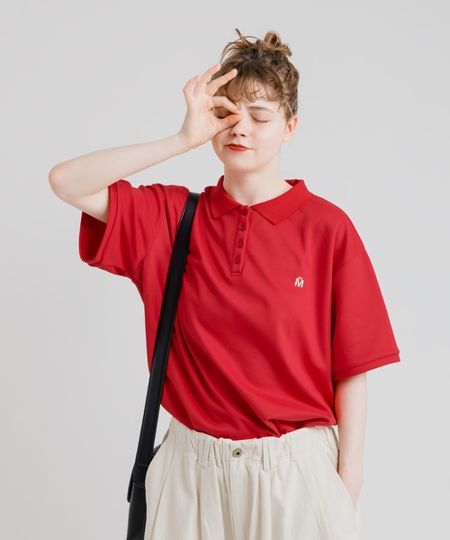 MUHET（ミュエータ）の「イニシャルポロシャツ（ポロシャツ・レディース・ホワイト/レッド/ブルー・MEDIUM/X-LARGE）」の3枚目の写真