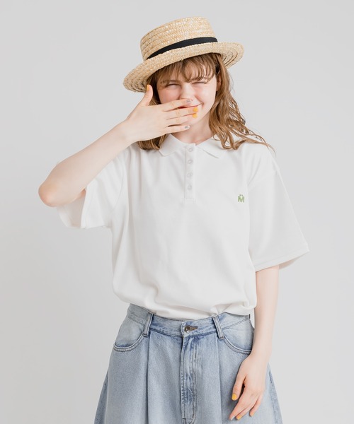 MUHET（ミュエータ）の「イニシャルポロシャツ（ポロシャツ・レディース・ホワイト/レッド/ブルー・MEDIUM/X-LARGE）」の19枚目の写真