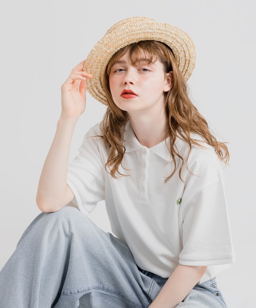 MUHET（ミュエータ）の「イニシャルポロシャツ（ポロシャツ・レディース・ホワイト/レッド/ブルー・MEDIUM/X-LARGE）」の11枚目の写真