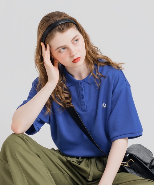 MUHET（ミュエータ）の「イニシャルポロシャツ（ポロシャツ・レディース・ホワイト/レッド/ブルー・MEDIUM/X-LARGE）」の6枚目の写真