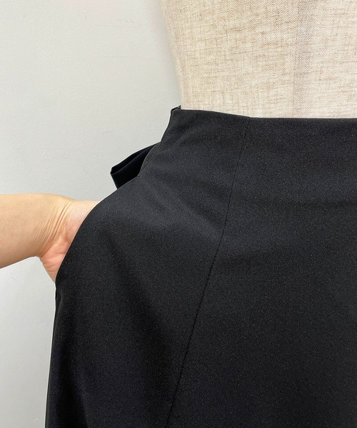 PICCIN（ピッチン）の「バックリボンフレアースカート（スカート・レディース・ブラック/マスタード/ローズ・M）」の7枚目の写真