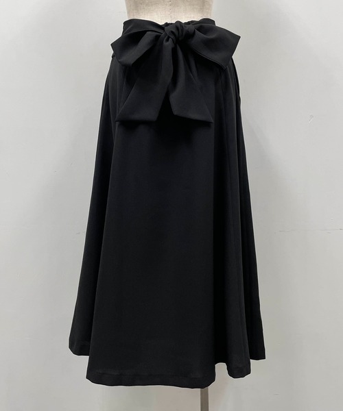 PICCIN（ピッチン）の「バックリボンフレアースカート（スカート・レディース・ブラック/マスタード/ローズ・M）」の5枚目の写真