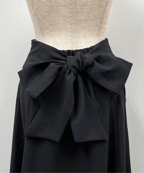 PICCIN（ピッチン）の「バックリボンフレアースカート（スカート・レディース・ブラック/マスタード/ローズ・M）」の9枚目の写真