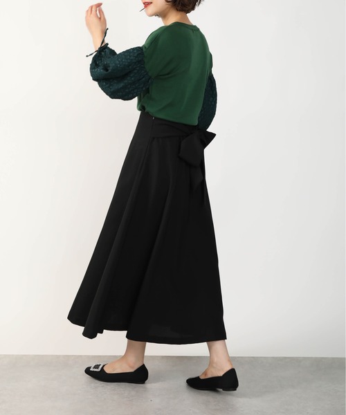 PICCIN（ピッチン）の「バックリボンフレアースカート（スカート・レディース・ブラック/マスタード/ローズ・M）」の21枚目の写真