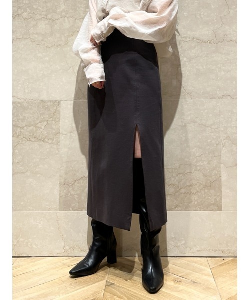 SNIDEL(スナイデル)の「バリエシンプルタイトスカート(スカート・レディース・ダークブラウン/インディゴブルー/チェック・1/0)」の2枚目の写真