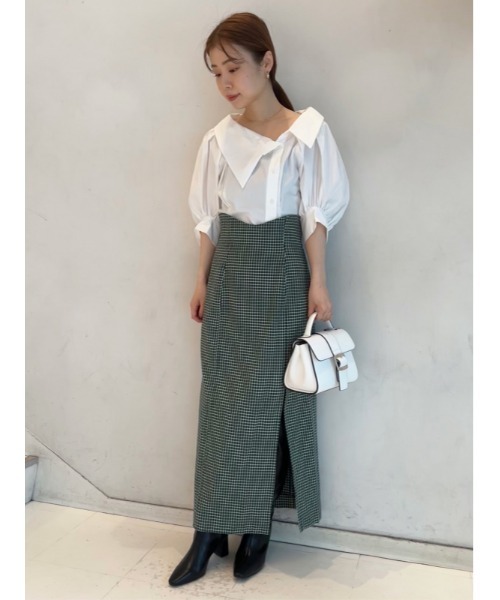 SNIDEL(スナイデル)の「バリエシンプルタイトスカート(スカート・レディース・ダークブラウン/インディゴブルー/チェック・1/0)」の21枚目の写真