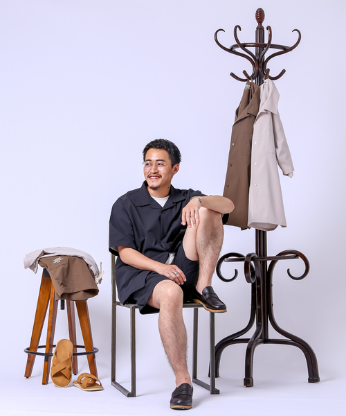 B.C STOCK(ベーセーストック)の「《追加》SUMMER LAIDBACK SET(シャツ/ブラウス・メンズ・ベージュ系その他/ブラック/ホワイト・MEDIUM/LARGE/X-LARGE)」の1枚目の写真
