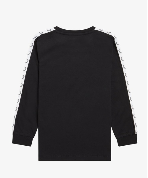 FRED PERRY ブラック長袖カットソー Twin Tipped Long Sleeve T-Shirt／フレッドペリーロンT（T